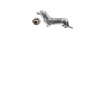 ppd24 Dachshund on a Pin Badge made of fine English pewter Posted by Created By Jake