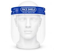 PPE Face Shield Isolation Mask with Adjustable Headband, Soft Sponge|NHS, CE & UKCA Certified|Full Face Splash Protection, Double Anti-Fog HD Vision PET Visor| For Healthcare Workers, Dentists, Labs