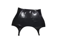 PPENGYYANHODSHIOP Women Up Suspender Belt, Rubber Girdle Belt, Pin Up Lingerie, Wet Look Suspender,Black,S