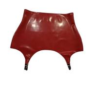 PPENGYYANHODSHIOP Women Up Suspender Belt, Rubber Girdle Belt, Pin Up Lingerie, Wet Look Suspender,RED,XXL