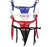 PPETAUL Custom Thong - Personalized Thongs with Name Customized Panties for Women Rhinestone Golden Letters G-String Thongs, Pattern08, One size