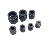 PPF End Cap 1/8 5/32 3/16 1/4 5/16 3/8 1/2 5/8" Inch Tube OD Push In Connect Pneumatic Air Fitting Connector Adapter(5l16 Inch 7.93mm)