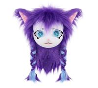 PPFINE Animal Cat Fursuit Furry Mask Halloween Full Head Plush Cosplay Party Costume Accessory