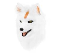 PPFINE Animal Faux Fur Wolf Dog Furry Full Head Mask Cosplay Costume Accessories for Halloween Party