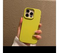 PPFVVTV Candy Solid Color Matte Soft Case for iPhone 14 15 16 Pro Max Plus 16e 11 12 13 Camera Control Button Liquid Silicone Slim Cover(for iPhone 14/YangLiuGreen)