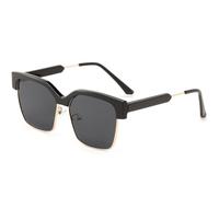 PPFVVTV Luxury Men Sunglasses Sense Metal Women Glasses Eyewear,black grey,One size