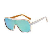 PPFVVTV Luxury Sunglasses Women Oversized Sunglass Men Summer Traveling Windproof Goggles Uv400(White Green)