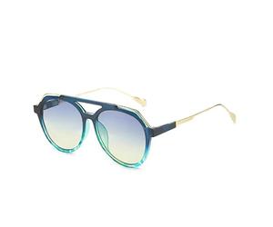 PPFVVTV Vintage Sunglasses Gradient Lenses, Fashionable Glasses Double Bridge Glasses Metal for Men Women