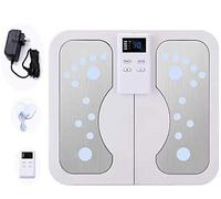 PPGE Home Electric Foot Reflexology Massager Cushion Light Folding Portable EMS Feet Massage Machine with Electrode Sheet Suitable for Home Office (UK Plug)