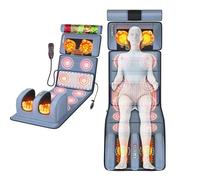 PPGE Home Full Body Massage Mat with Heat - 10 Motors Vibrating Full Back Massagers with 2 Heating Pads for Neck, Back, Shoulders, Massage Mattress Pad, Lumbar Calf Muscle Relaxation