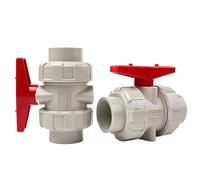 PPH Live Ball Valve Double Union Water Pipe Switch Oil Twist Valve High Temperature Resistant Hot Melt by Any 20 25 32(Socket Type DN25)