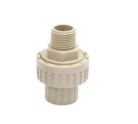 PPH Male Thread Union Connector - 20mm, 40mm, 63mm PVC Female Joint Adapter - Beige Water Pipe Union - 1pc(32mm)