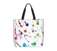 PPHGUT Abstract Paint Splashes Print Large Capacity Lightweight Tote Unisex Eco-Friendly Bag Daily Use Travel Beach Gym