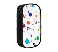PPHGUT Abstract Paint Splashes Print Practical Pencil Case Multi-Compartment Office Travel School Art Daily Supplies