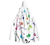 PPHGUT Abstract Paint Splashes Print Unisex Hooded Cloak Cosplay Carnival Costume Party Festivals Accessory Outdoor