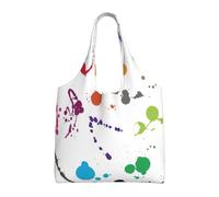 PPHGUT Abstract Paint Splashes Print Unisex Oversized Canvas Tote Bag Shopping Travel Lightweight Shoulder Handbag