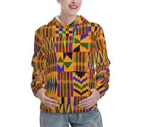 PPHGUT African Ethnic Pattern Print Women'S Hoodies For Autumn Winter Warm Comfortable Pullover Casual Sweatshirts Black