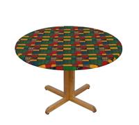 PPHGUT African Style Patchwork Print Round Tablecloth Family Table Cover Kitchen Wedding Party Everyday Outdoor