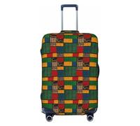 PPHGUT African Style Patchwork Print Suitcase Cover Universal Elastic Luggage Protector Travel Daily Business Vacation