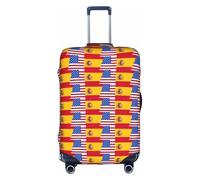 PPHGUT American Spain Flag Print Universal Travel Suitcase Cover Elastic Luggage Protector Waterproof Lightweight
