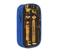 PPHGUT Ancient Egyptian Hieroglyph Print Practical Pencil Case Multi-Compartment Office Travel School Art Daily Supplies