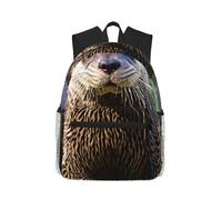 PPHGUT Animal Cute Brown Otters Print Lightweight Versatility Casual Backpack Unisex Travel Hiking Daily Commuting