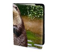 PPHGUT Animal Cute Brown Otters Print Men Women Passport Travel Document Lightweight Stylis Secure Business Leisure
