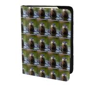 PPHGUT Animal Cute Brown Otters Print Men Women Passport Travel Document Lightweight Stylis Secure Business Leisure