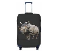 PPHGUT Animal Rhino Print Suitcase Cover Universal Elastic Luggage Protector Travel Daily Business Vacation