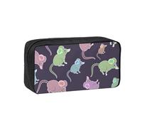 PPHGUT Animals-Cute Mouse Print Adults Spacious Case Large-Capacity Stationery Daily Carry Office Organizer Pouch