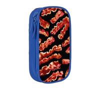 PPHGUT Bacon Pattern Print Practical Pencil Case Multi-Compartment Office Travel School Art Daily Supplies