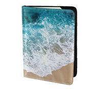 PPHGUT Beautiful Ocean Waves Print Men Women Passport Travel Document Lightweight Stylis Secure Business Leisure