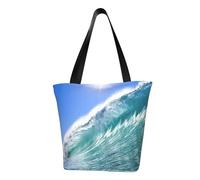 PPHGUT Big Ocean Wave HD Print Functional Shoulder Bag Comfortable Crossbody Bags Trendy Running Travel Outings