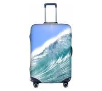 PPHGUT Big Ocean Wave HD Print Universal Travel Suitcase Cover Elastic Luggage Protector Waterproof Lightweight