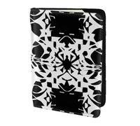 PPHGUT Black and White Pattern Print Men Women Passport Travel Document Lightweight Stylis Secure Business Leisure