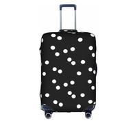 PPHGUT Black White Polka Dots Print Universal Travel Suitcase Cover Elastic Luggage Protector Waterproof Lightweight