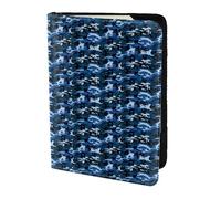 PPHGUT Blue Camo Print Men Women Passport Travel Document Lightweight Stylis Secure Business Leisure
