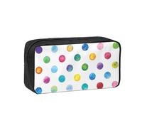 PPHGUT Blue Polka Dot Pattern Print Adults Spacious Case Large-Capacity Stationery Daily Carry Office Organizer Pouch