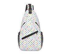 PPHGUT Blue Polka Dot Pattern Print Men Women Cross Chest Bag Diagonally Sling Backpack Travel Running Daily Use