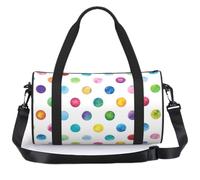 PPHGUT Blue Polka Dot Pattern Print Sports Tote Bag Unisex Vacation Backpack Versatile Travel Weekend Commutes