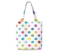 PPHGUT Blue Polka Dot Pattern Print Versatility Canvas Shoulder Bag Shopping Casual Travel Picnic Everyday Use Tote