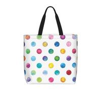 PPHGUT Blue Polka Dot Pattern Print Women Large Capacity Bag Reusable Organizer Lightweight Shopping Everyday Tote