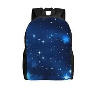 PPHGUT Blue Shining Stars Pattern Print Lightweight Double Shoulder Backpack Unisex Travel Rucksack Commutes Outdoor Bag