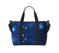 PPHGUT Blue Shining Stars Pattern Print Versatile Hand Travel Bag Unisex Lightweight Fashion Weekend Gym Vacation Camping