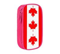 PPHGUT Canadian Flag Print Practical Pencil Case Multi-Compartment Office Travel School Art Daily Supplies