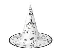 PPHGUT Chemistry Print Print Halloween Witch Hat Wide Brim Foldable Cap Parties Arnivals And Roleplaying Events