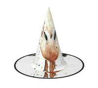 PPHGUT Clever Giraffe Print Halloween Witch Hat Wide Brim Foldable Cap Parties Arnivals And Roleplaying Events