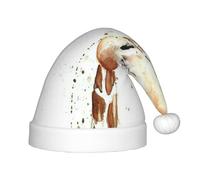 PPHGUT clever giraffe Print Kids Christmas Hat Comfortable Xmas Holiday Cap for Santa Party New Year Trim