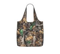 PPHGUT Cold Tree Camouflage Print Women Men Foldable Reusable Shopping Lightweight Tote Bag Weekend Travel Camping