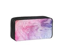 PPHGUT Colorful Marble Pastel Pink Blue Purple Print Adults Spacious Case Large-Capacity Stationery Daily Carry Office Organizer Pouch